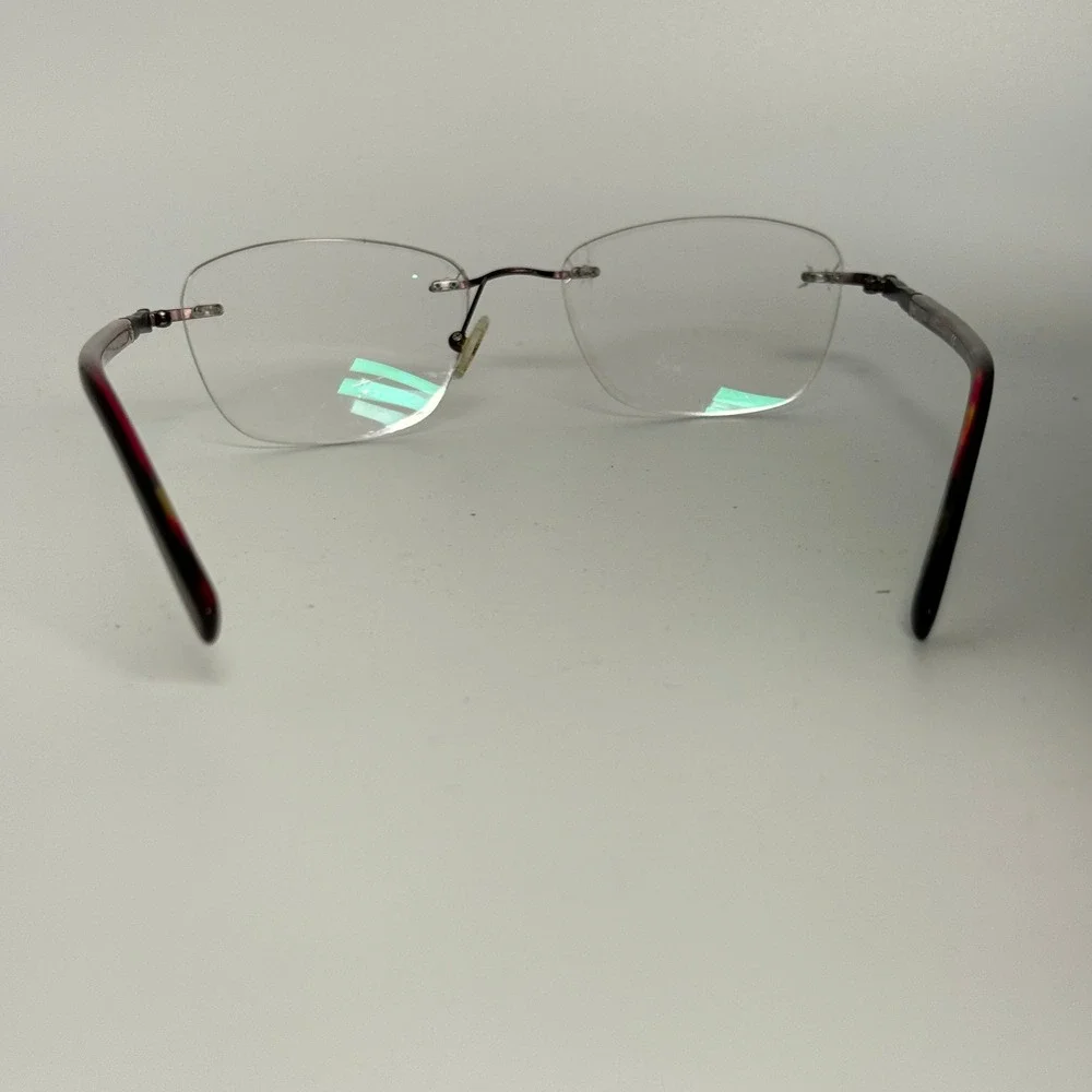 Pure with Airlock Tula 203 505 Rimless Eyeglasses Burgundy 52-18-140‎